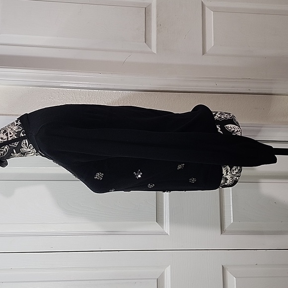 Bebe Black Rhinestone And Sequin Embellished Sweater S/M - Picture 3 of 9